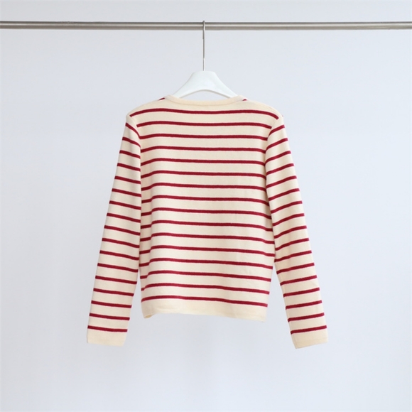 Last one!!! French Strip Sweater Cardigan - Picture 6 of 9